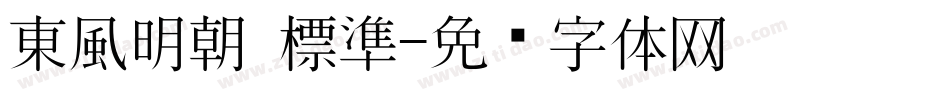 東風明朝 標準字体转换